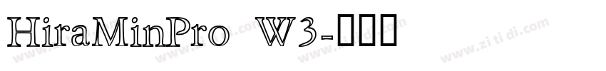 HiraMinPro W3字体转换